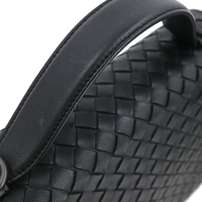 Bottega Veneta Black Lambskin Intrecciato 2way Shoulder Handbag