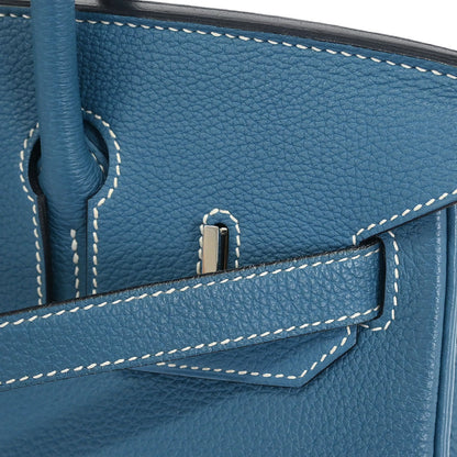Hermes Blue Jean Togo Birkin 30 Handbag