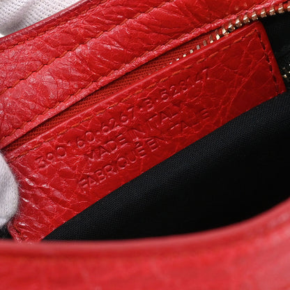 Balenciaga Red Classic Metallic Edge Mini City