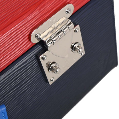 Louis Vuitton Navy Red Epi Bleecker Box Handbag M52466