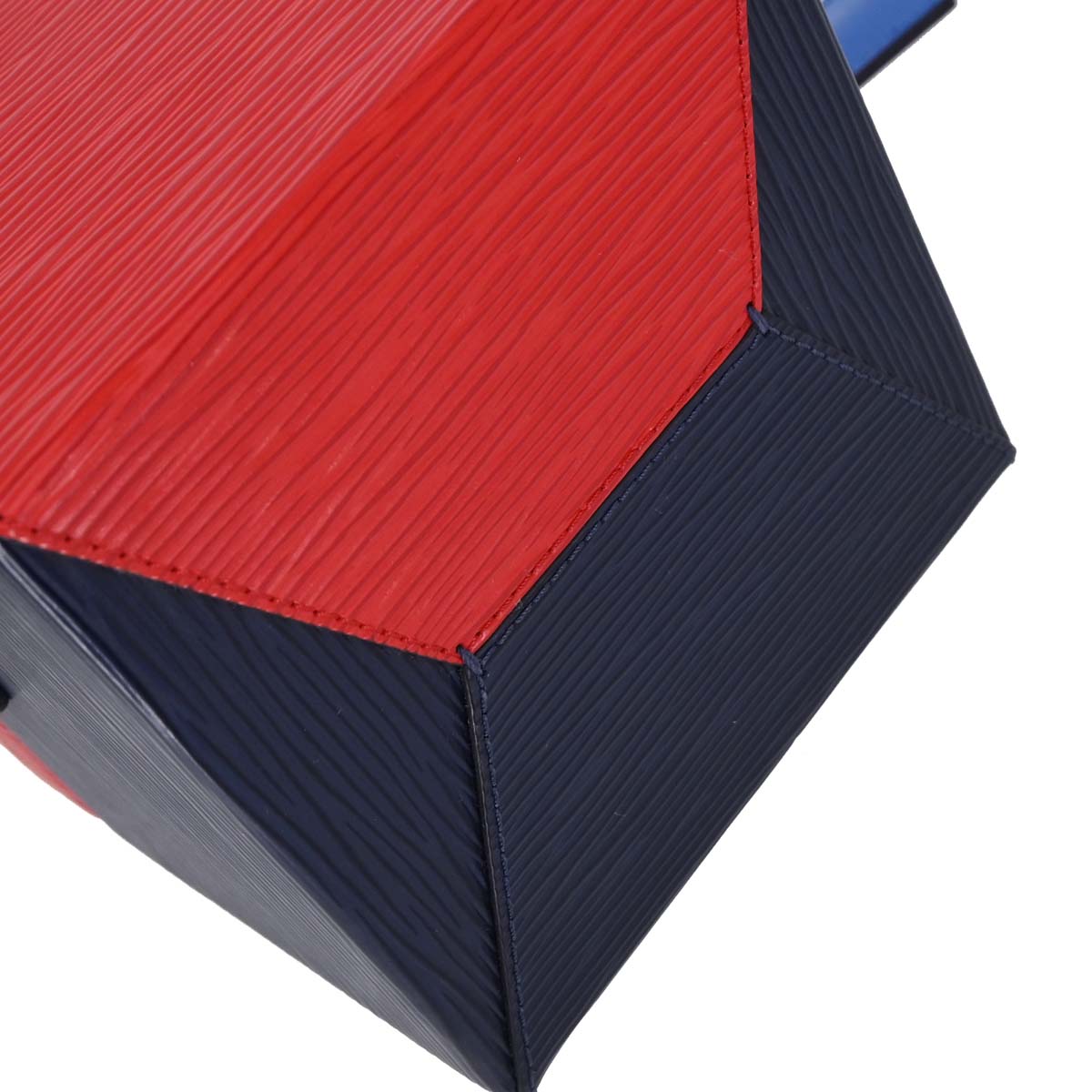 Louis Vuitton Navy Red Epi Bleecker Box Handbag M52466