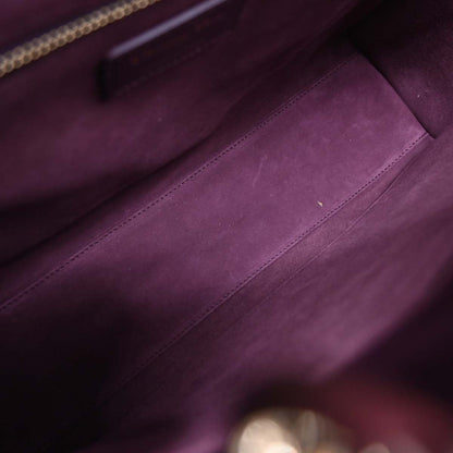 Christian Dior Bordeaux Lambskin Large Lady Dior 2way Shoulder Handbag