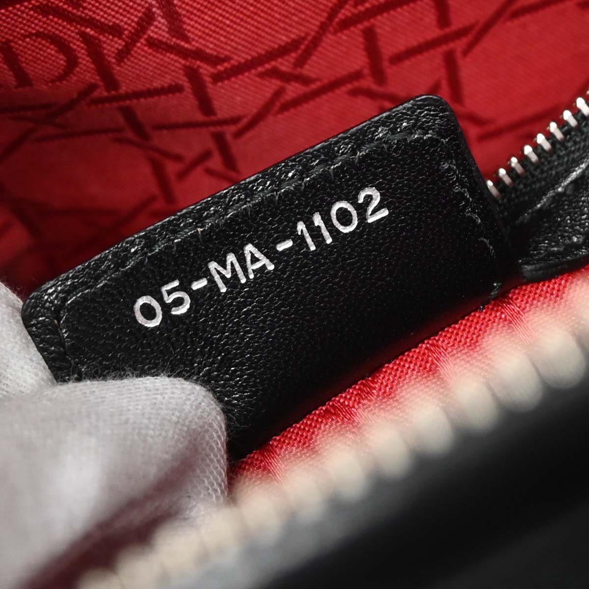 Christian Dior Black Lambskin Large Lady Dior Cannage 2way Shoulder Handbag