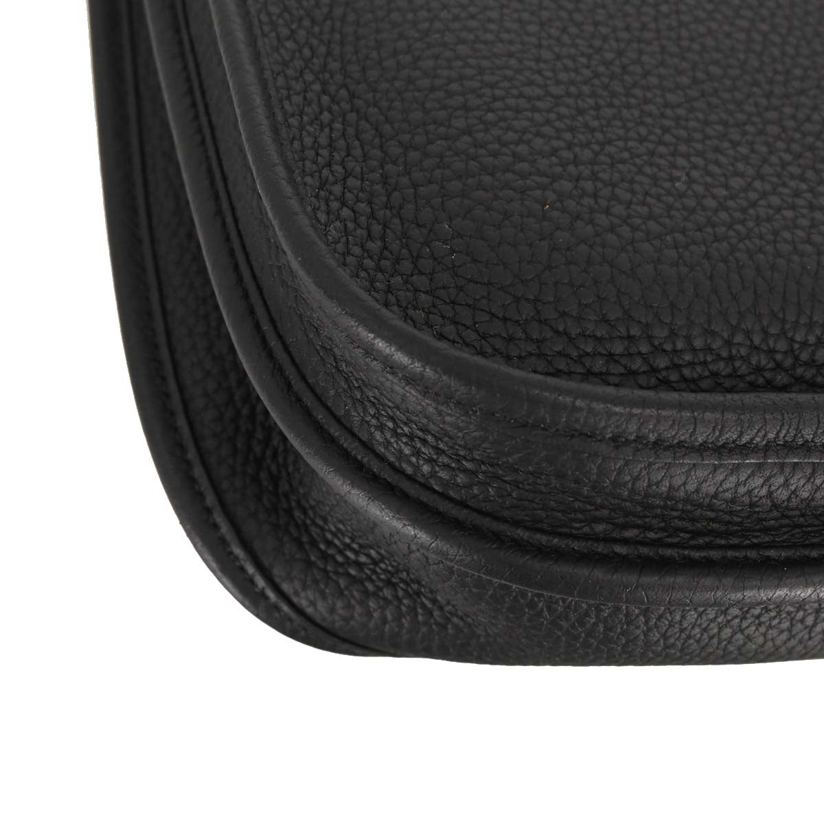 Hermes Black Taurillon Clemence Evelyne 3 29 PM Shoulder Bag