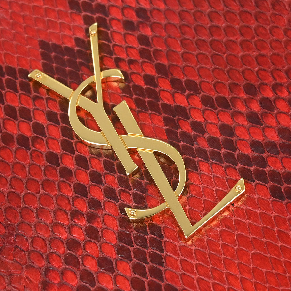 Saint Laurent * Red Python Love Heart Shoulder Bag