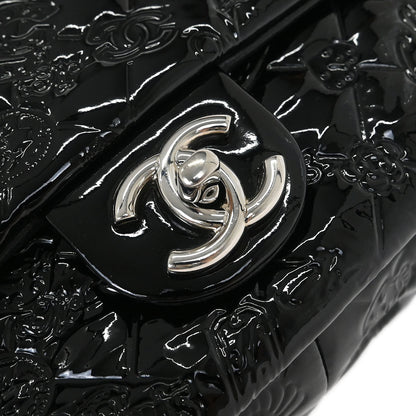 Chanel 2010-2011 Black Patent leather Lucky Symbols Flap Bag