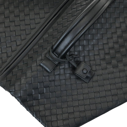 Bottega Veneta Black Calfskin Intrecciato Briefcase Handbag