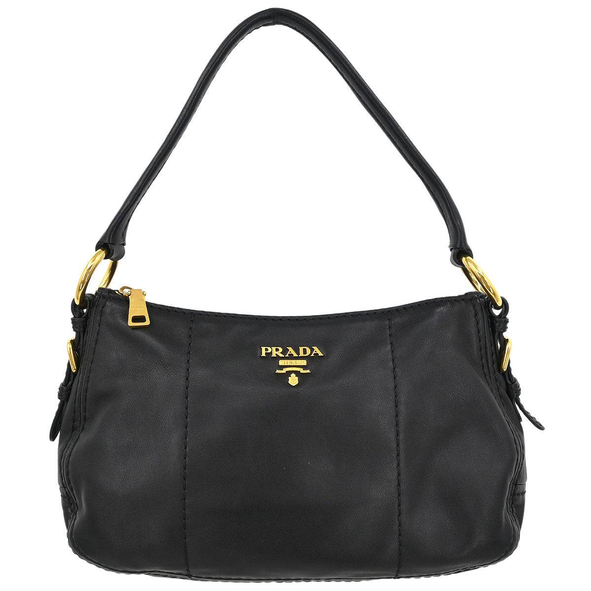 Prada * Black Calfskin Shoulder Bag
