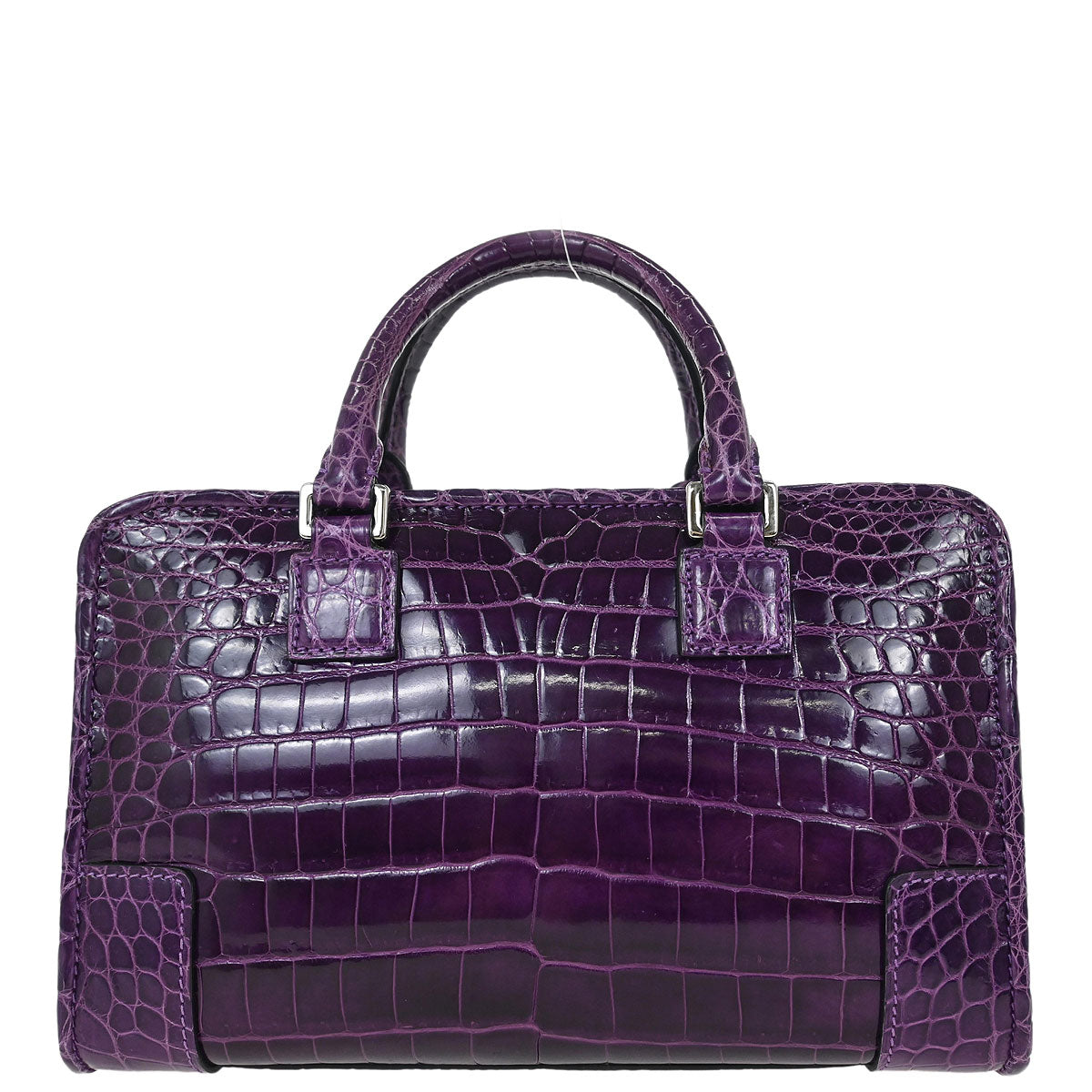 Loewe * Purple Crocodile Amazona 23 Handbag