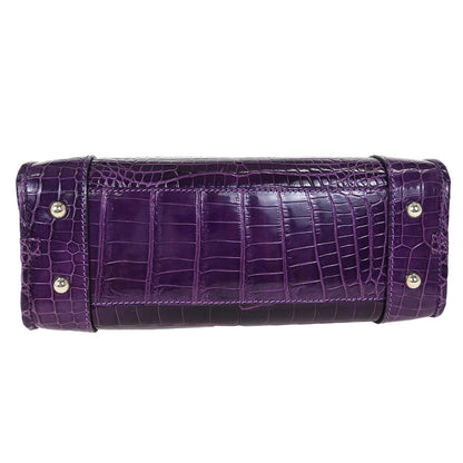 Loewe * Purple Crocodile Amazona 23 Handbag