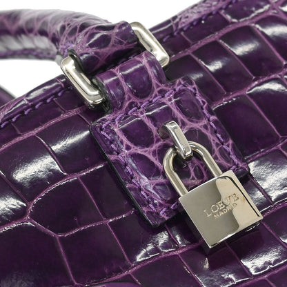 Loewe * Purple Crocodile Amazona 23 Handbag
