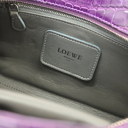 Loewe * Purple Crocodile Amazona 23 Handbag