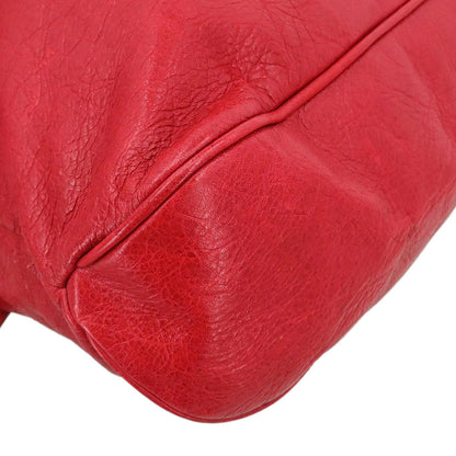 Balenciaga Red Lambskin Tote Bag