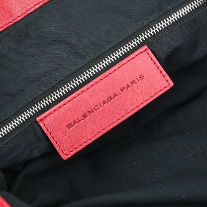 Balenciaga Red Lambskin Tote Bag
