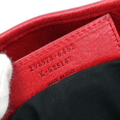 Balenciaga Red Lambskin Tote Bag