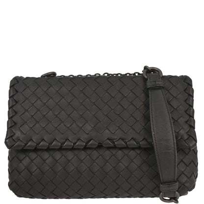 Bottega Veneta Black Intrecciato Shoulder Bag