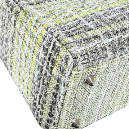 Christian Dior Green Tweed Medium Lady Dior Handbag