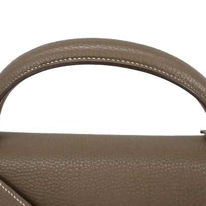 Hermes Etoupe Gray Togo Kelly 40 Retourne 2way Shoulder Handbag