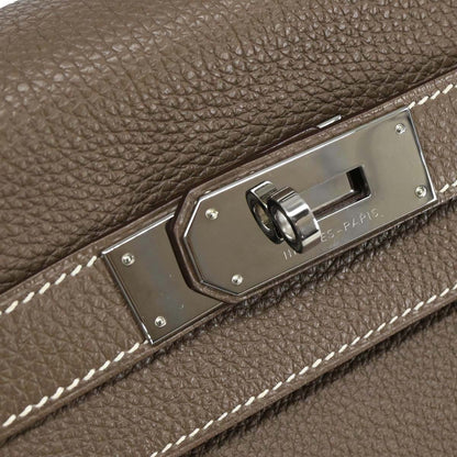 Hermes Etoupe Gray Togo Kelly 40 Retourne 2way Shoulder Handbag