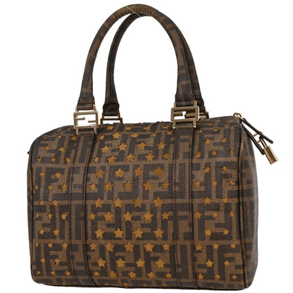 Fendi Brown PVC Zucca Mesh Handbag