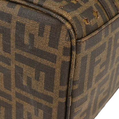Fendi Brown PVC Zucca Mesh Handbag