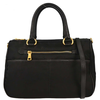 Prada * Black Nylon 2way Shoulder Handbag