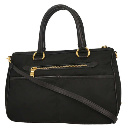 Prada * Black Nylon 2way Shoulder Handbag