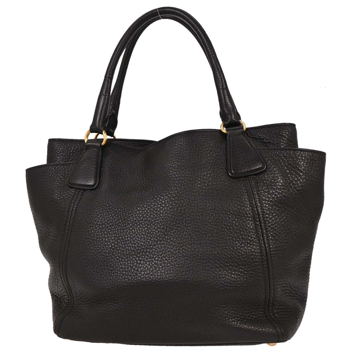Prada Black Leather Tote Handbag