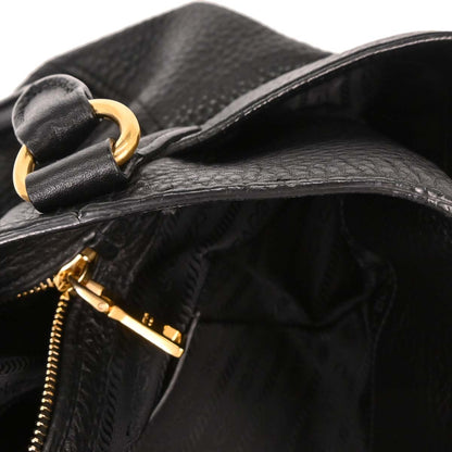 Prada Black Leather Tote Handbag