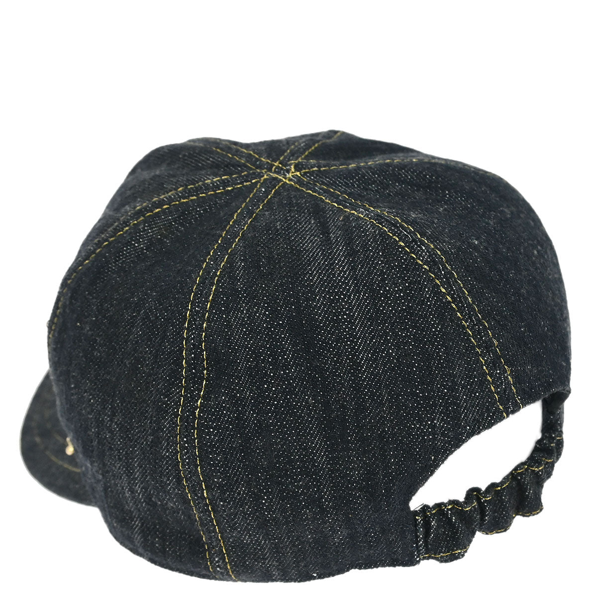 Chanel Cap Hat Denim Navy #M Small Good