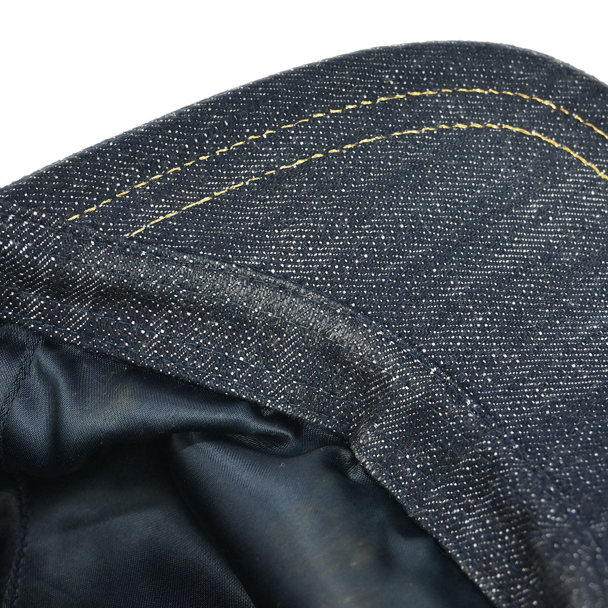 Chanel Cap Hat Denim Navy #M Small Good