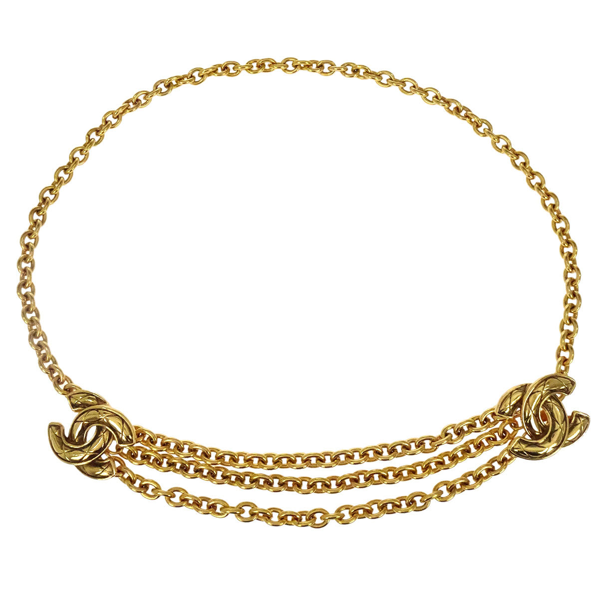 Chanel CC Chain Belt Gold 6051 Small Good