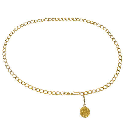 Chanel Medallion Chain Belt Gold 1982 Small Good