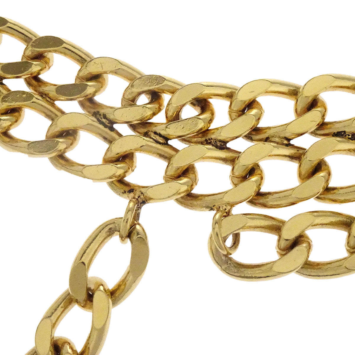 Chanel Perfume Charm Chain Belt Gold Small Good