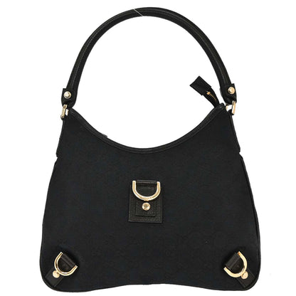 Gucci Black GG Abbey D Ring Handbag