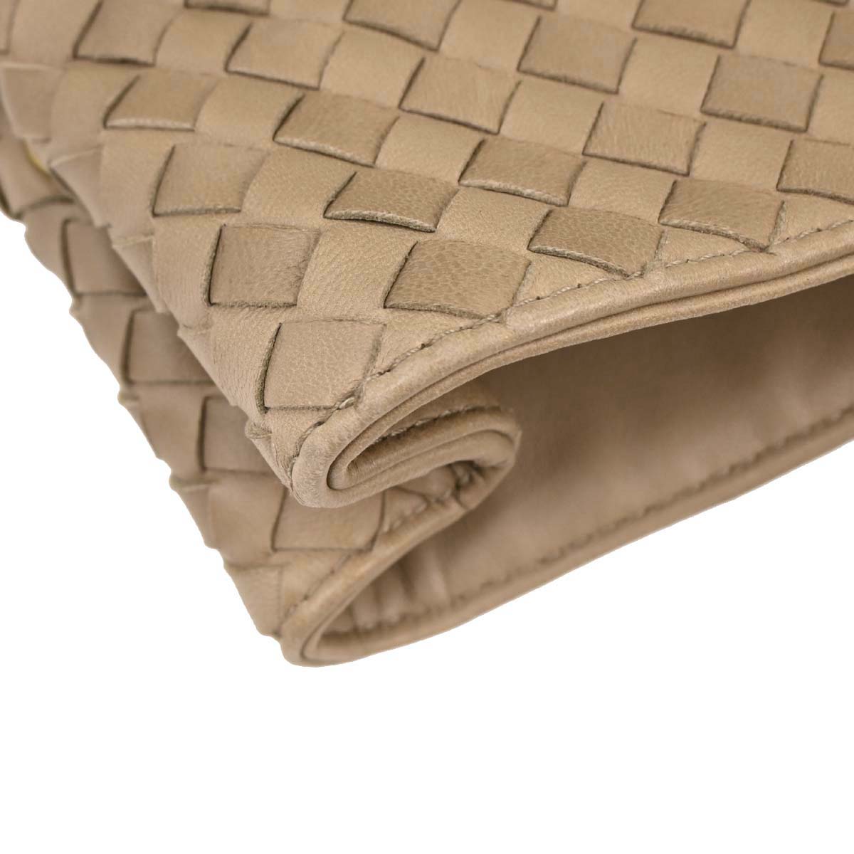 Bottega Veneta Beige Lambskin Intrecciato Tote Bag