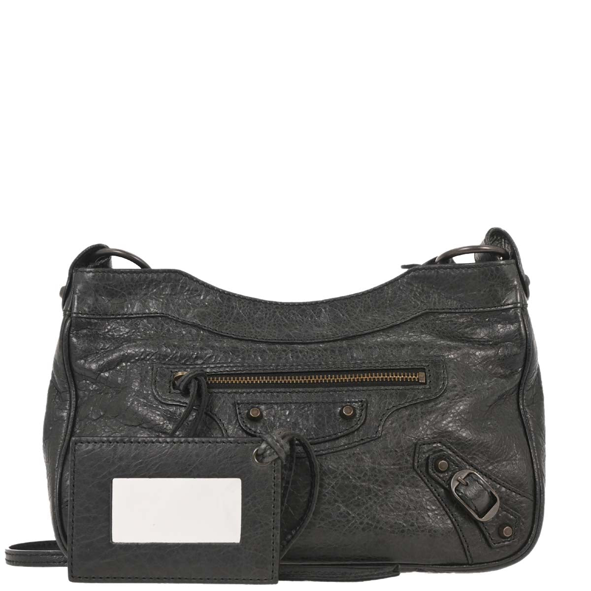 Balenciaga Black Lambskin The Hip Shoulder Bag