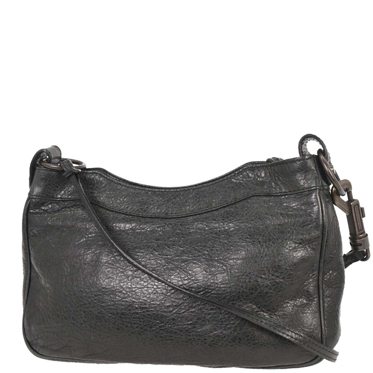 Balenciaga Black Lambskin The Hip Shoulder Bag