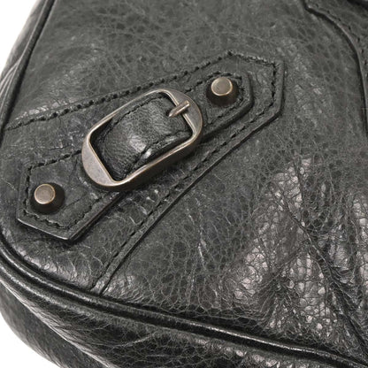 Balenciaga Black Lambskin The Hip Shoulder Bag
