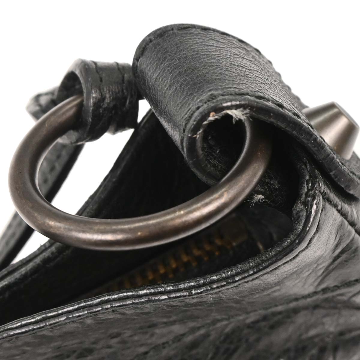 Balenciaga Black Lambskin The Hip Shoulder Bag