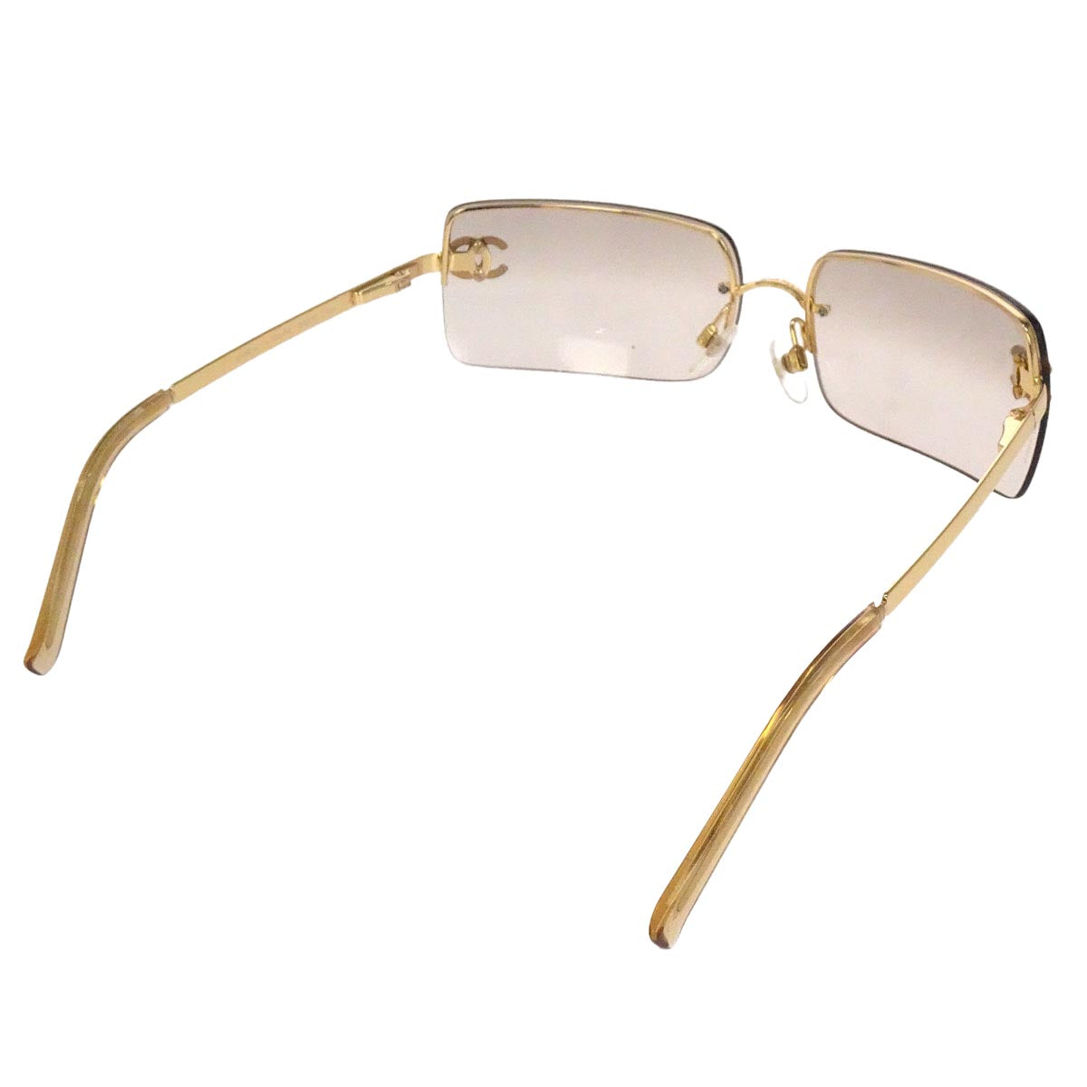 Chanel Sunglasses Eyewear Brown Rhinestone Small Good