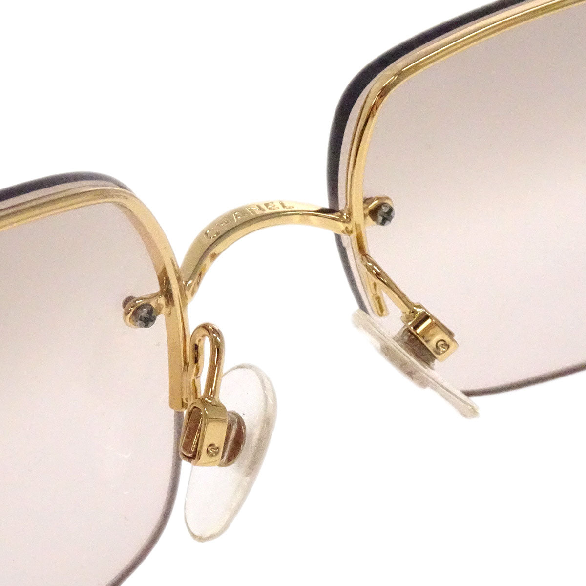 Chanel Sunglasses Eyewear Brown Rhinestone Small Good