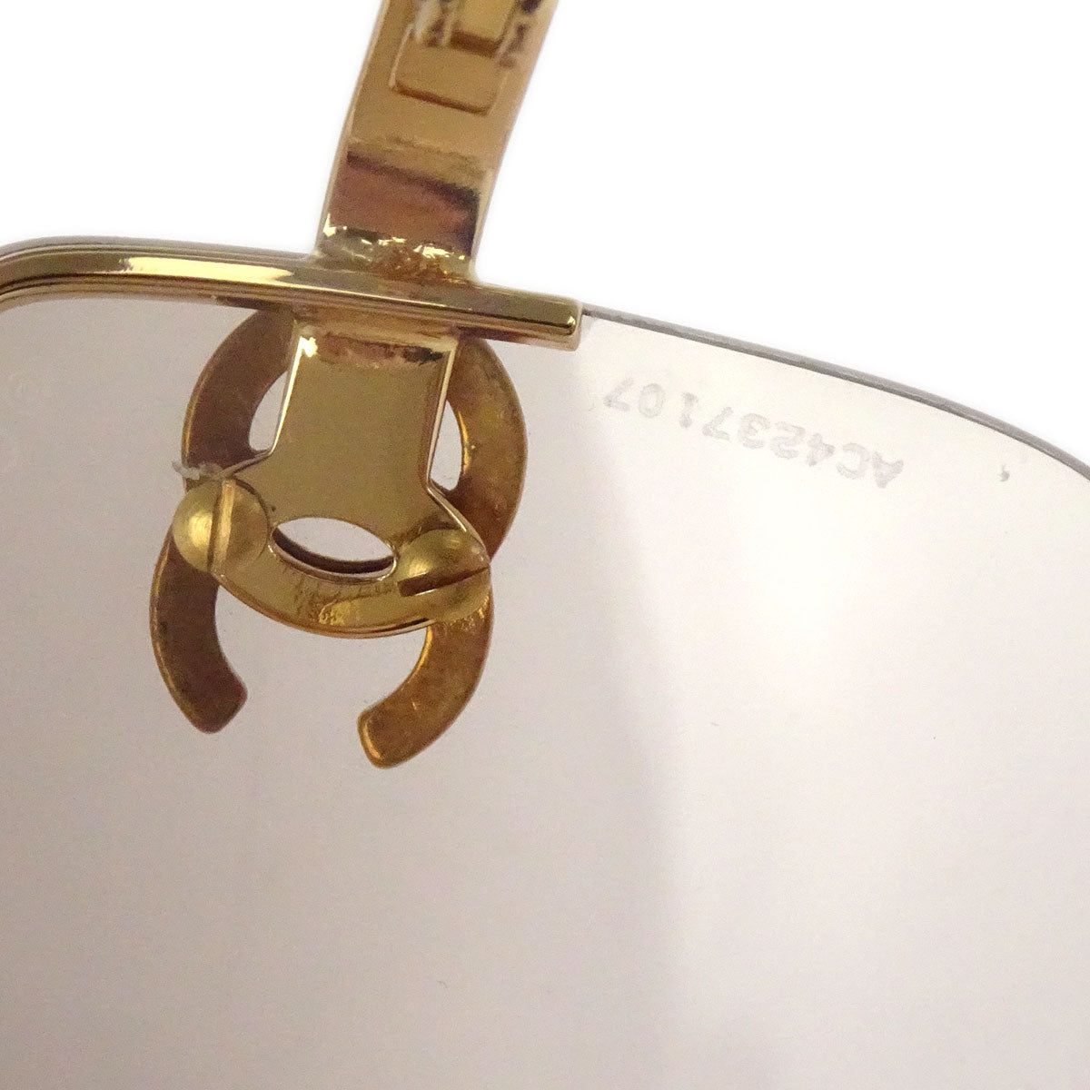 Chanel Sunglasses Eyewear Brown Rhinestone Small Good