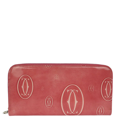 Cartier Pink Patent Leather Happy Birthday Wallet
