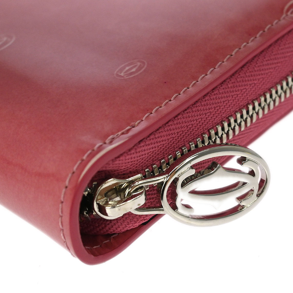 Cartier Pink Patent Leather Happy Birthday Wallet