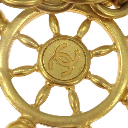 Chanel Rudder Chain Pendant Necklace Gold 94P