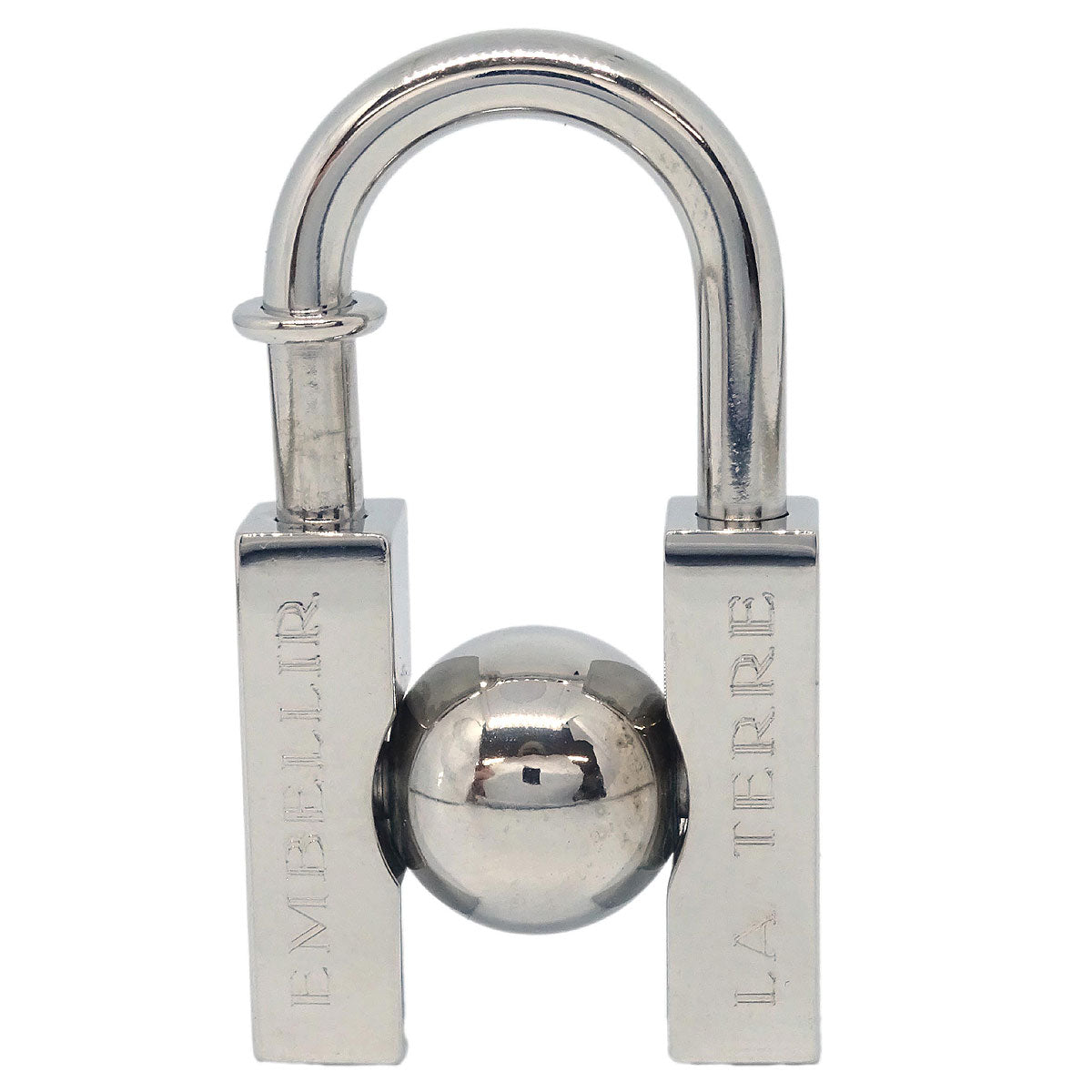 Hermes 2001 Earth Cadena Padlock Silver Small Good