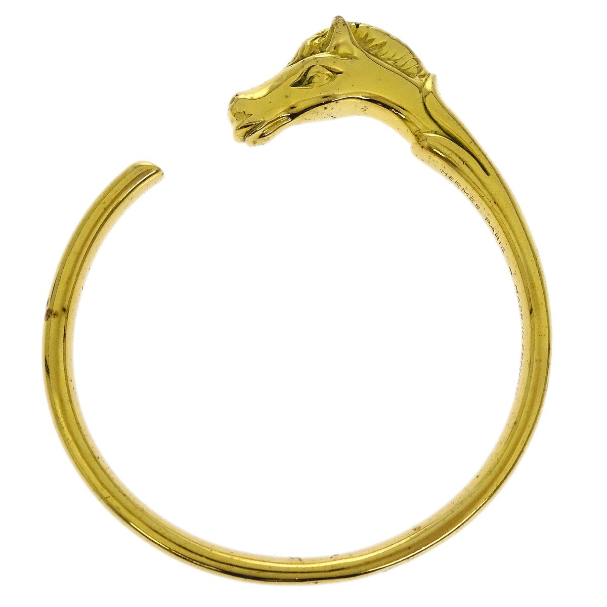 Hermes Cheval Horse Bangle Gold