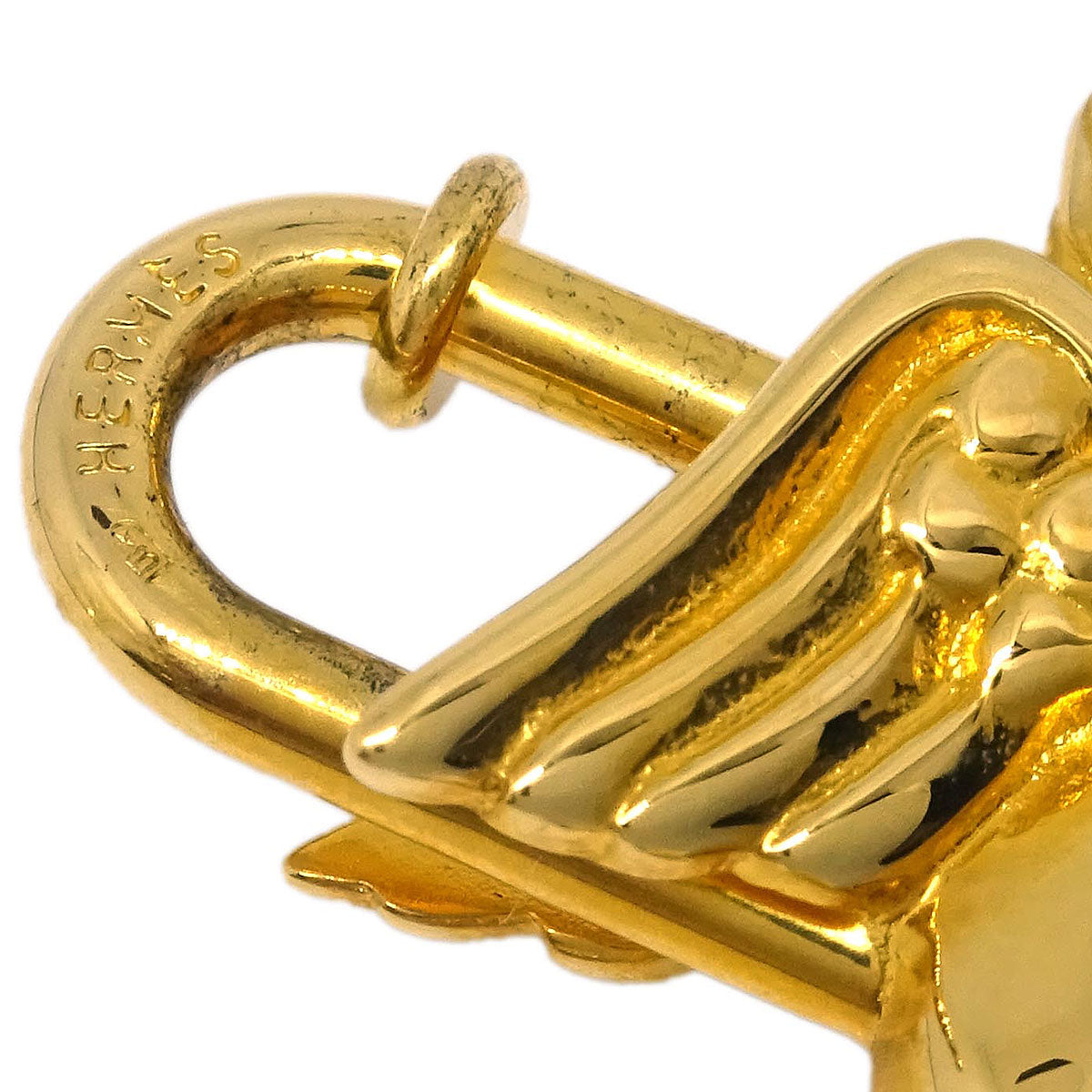 Hermes 1993 Le Cheval Pegasus Cadena Gold Small Good