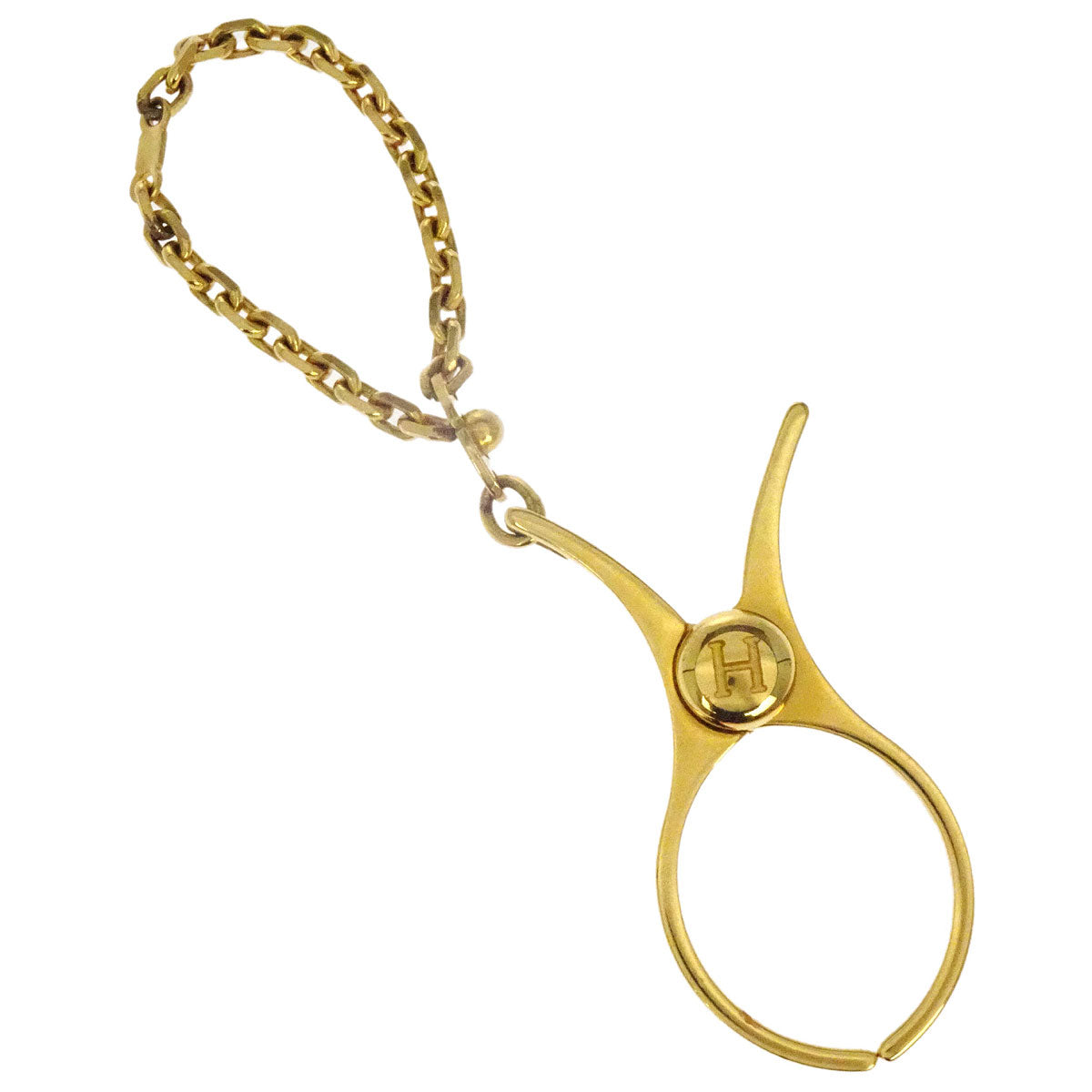 Hermes Filou Glove Holder Clip Gold Small Good